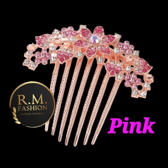 1pc Women Rhinestone Flower Decor Glamorous Hair Pin For Party - Picture 4 of 6